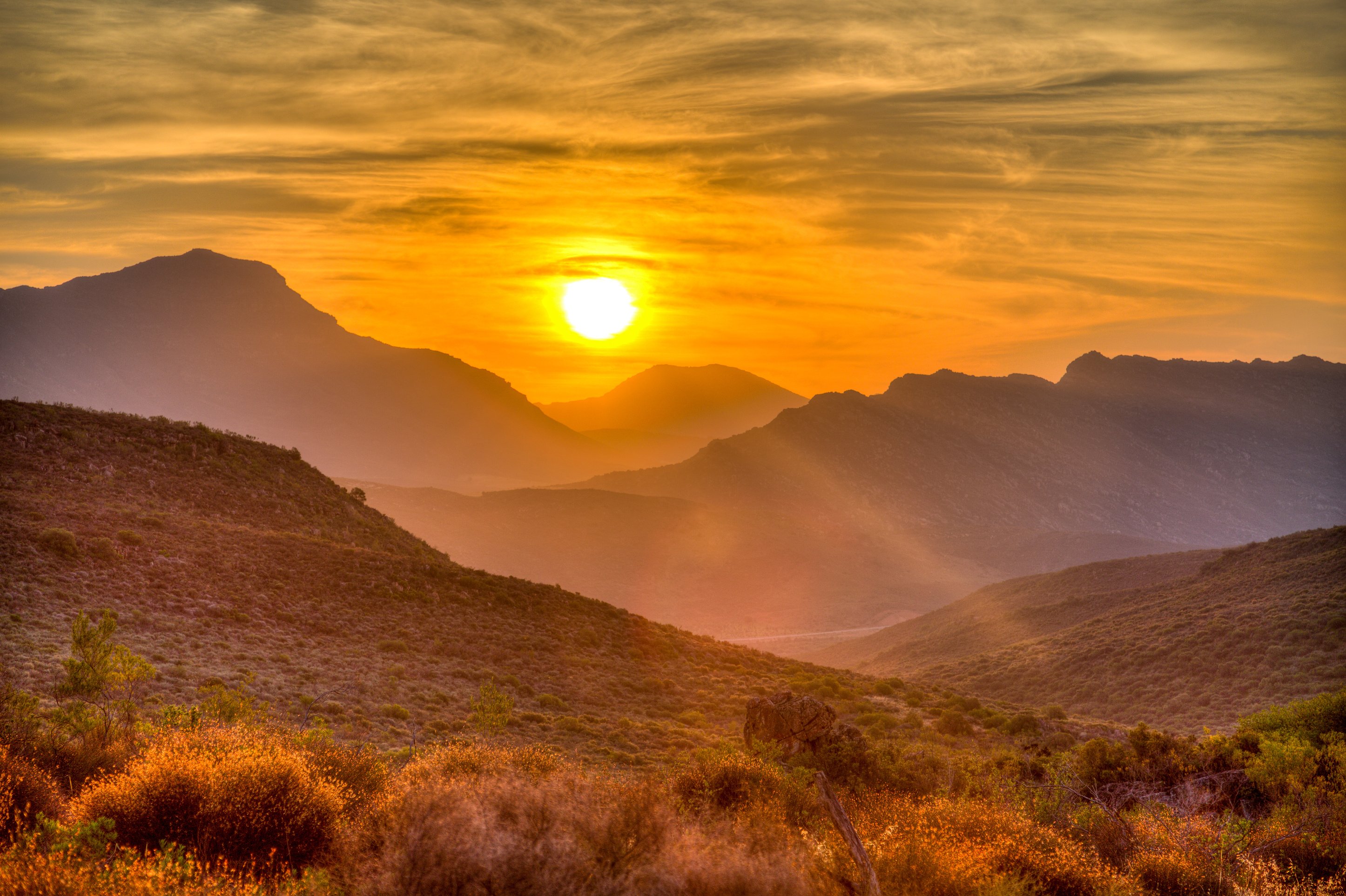 Mountains sunset